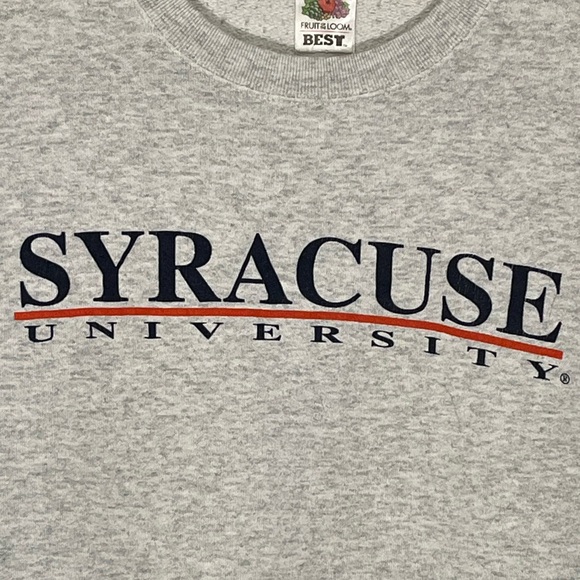 Vintage Syracuse University Sweatshirt Fruit Of The Loom USA Made Mens Large (G) - Picture 3 of 10